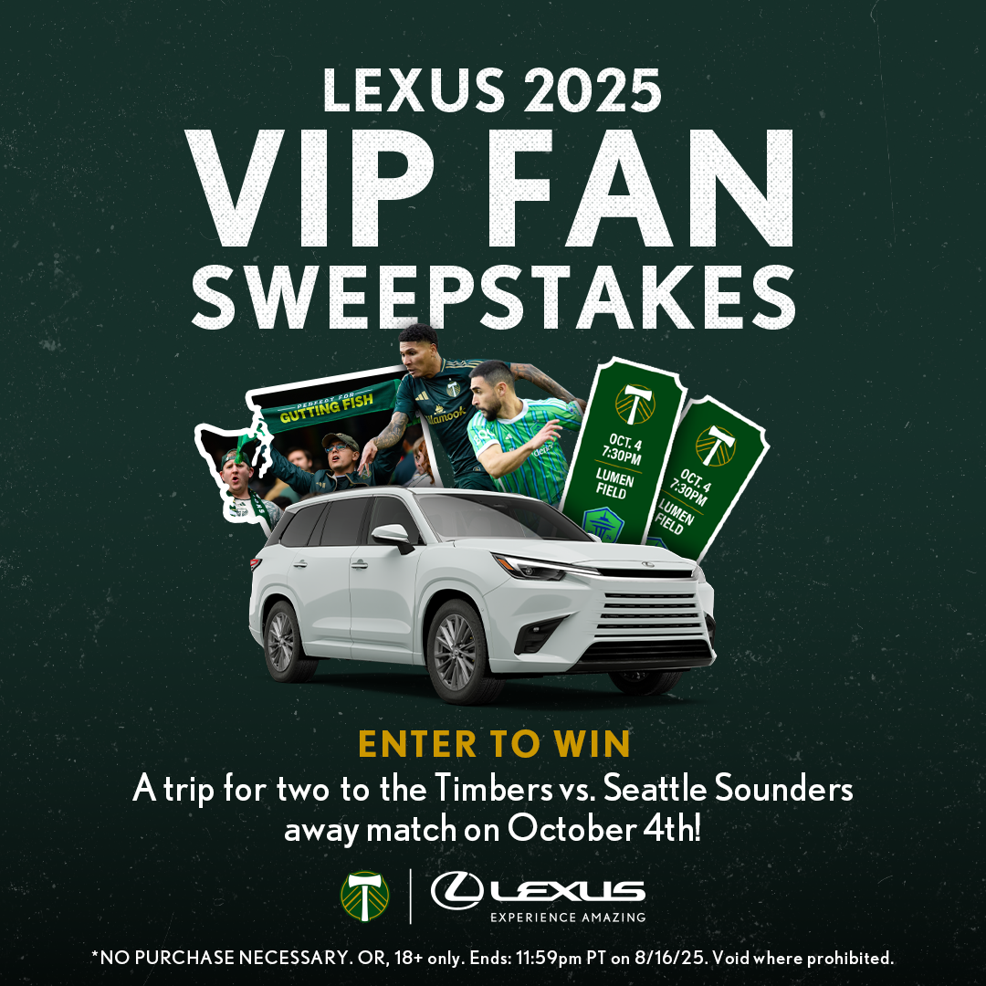Timbers Roadtrip Sweepstakes presented by Lexus