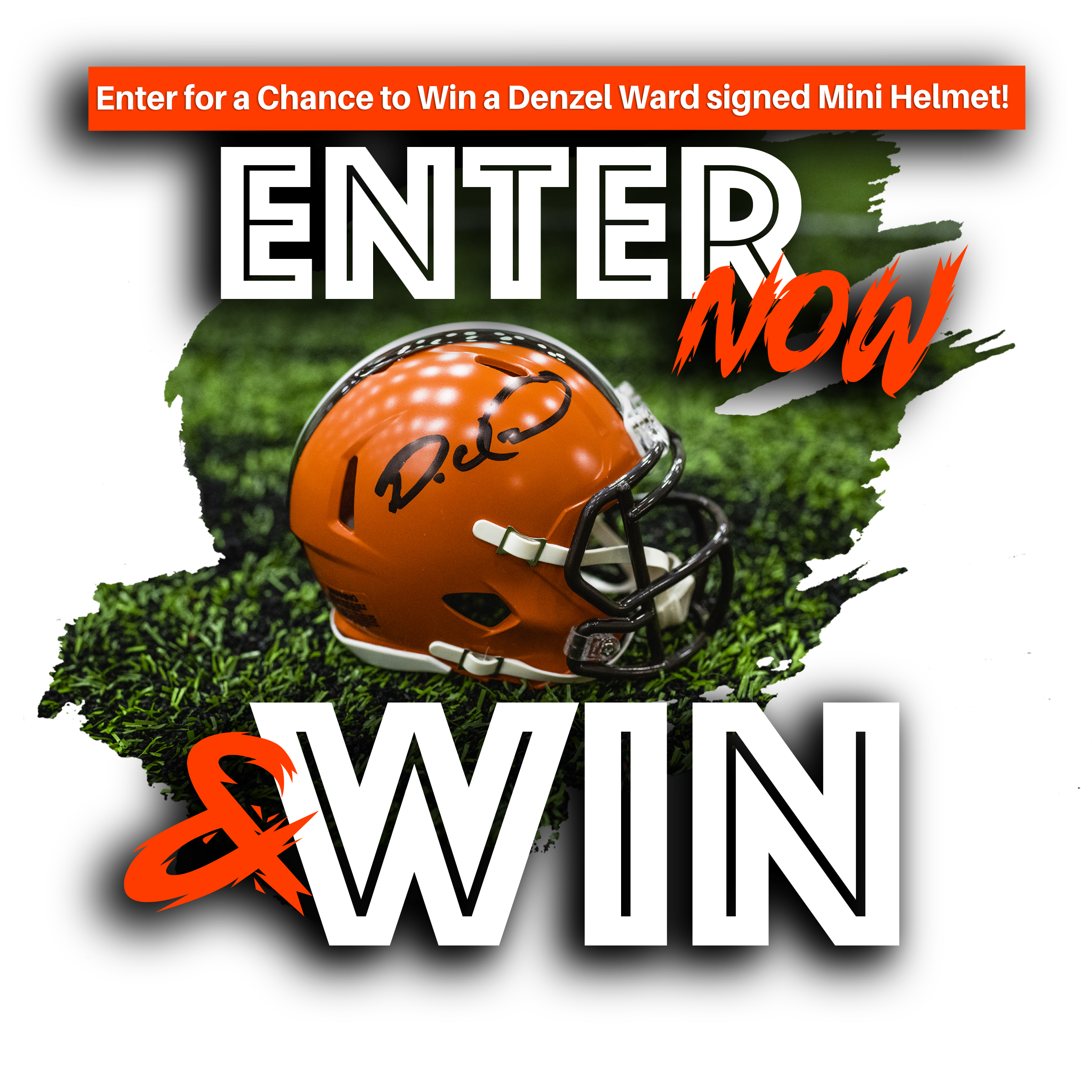 Denzel Ward Autographed Mini Helmet Sweepstakes