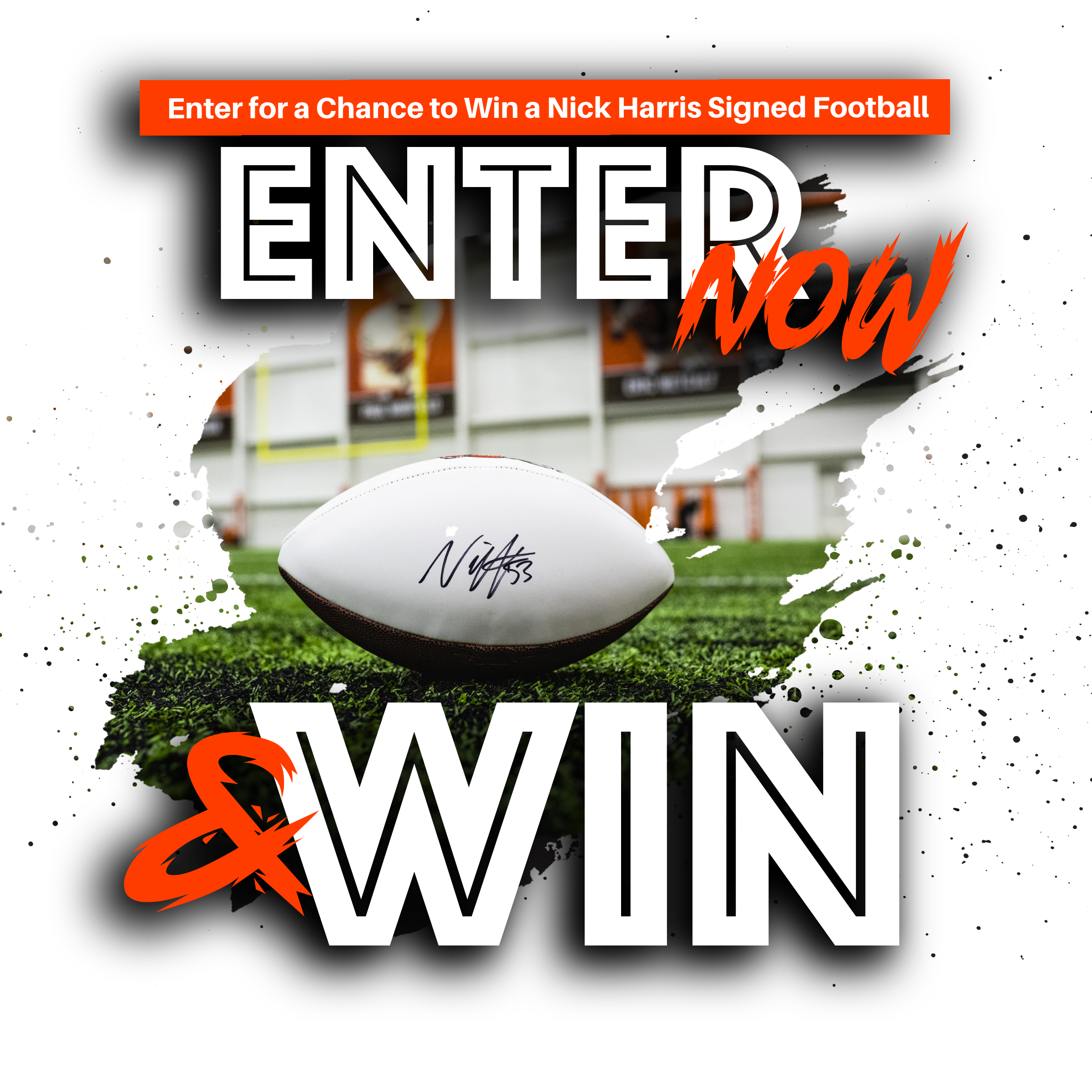 Nick Harris Signed Football Sweepstakes