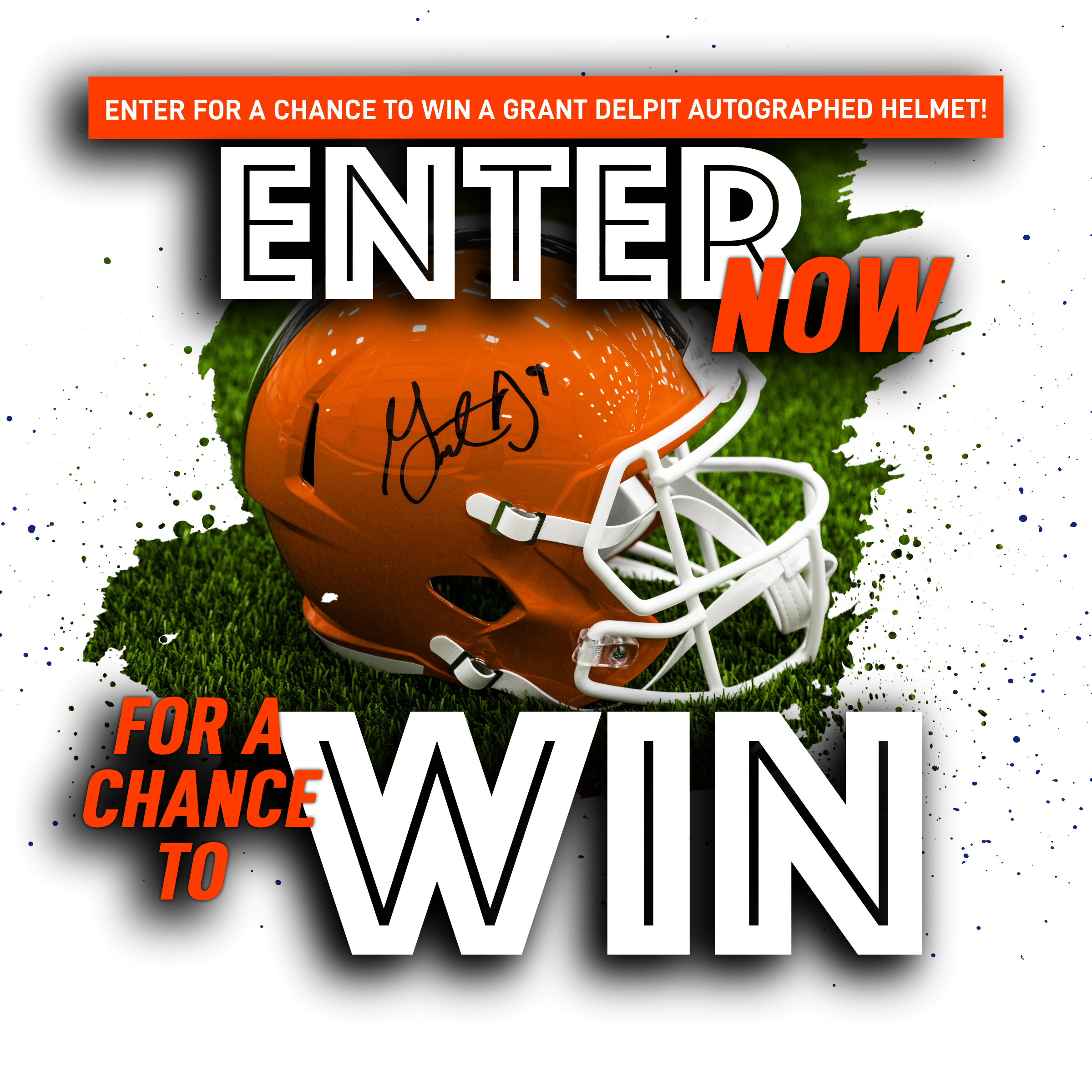 Grand Delpit Autographed Helmet Sweepstakes