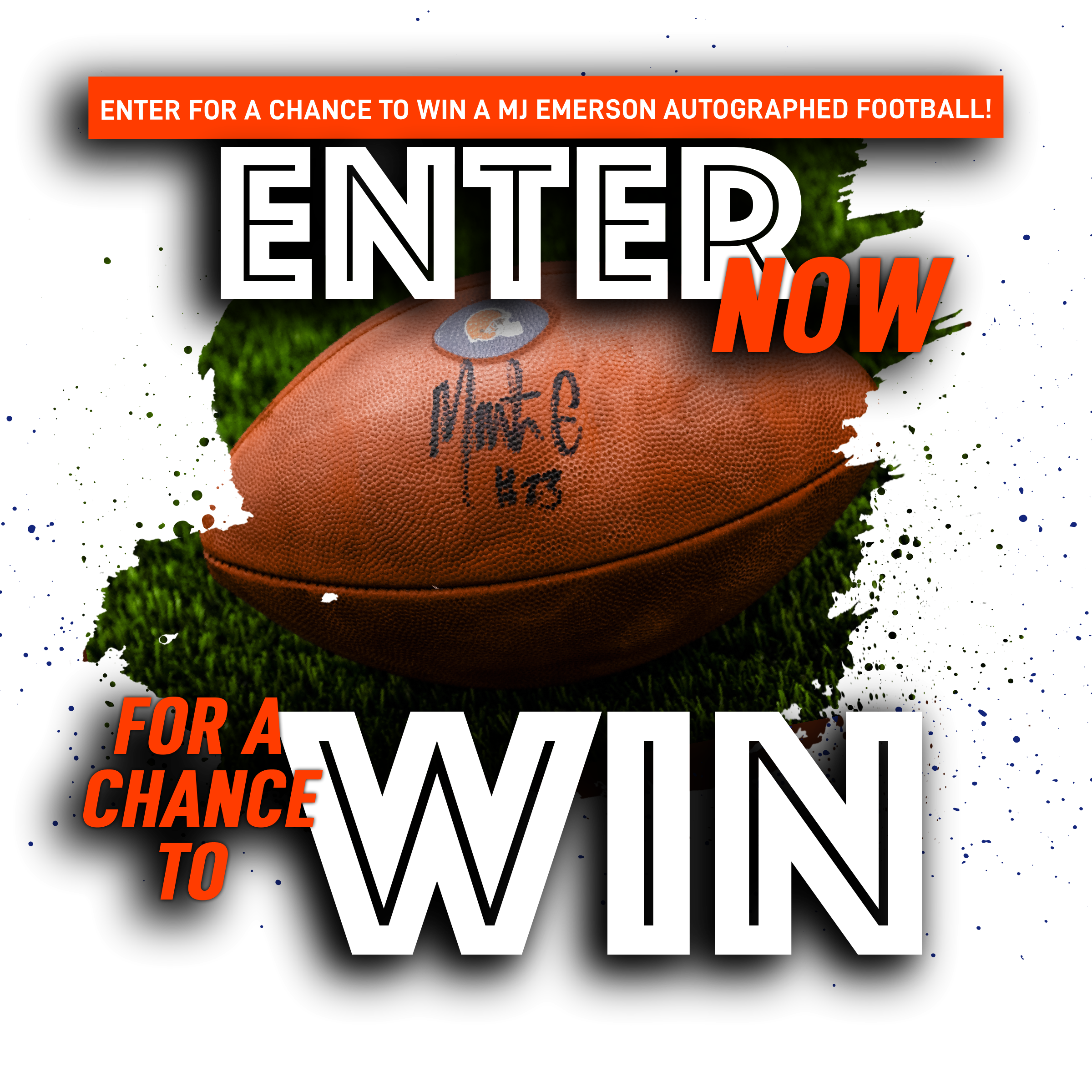 MJ Emerson Autographed Football Sweepstakes
