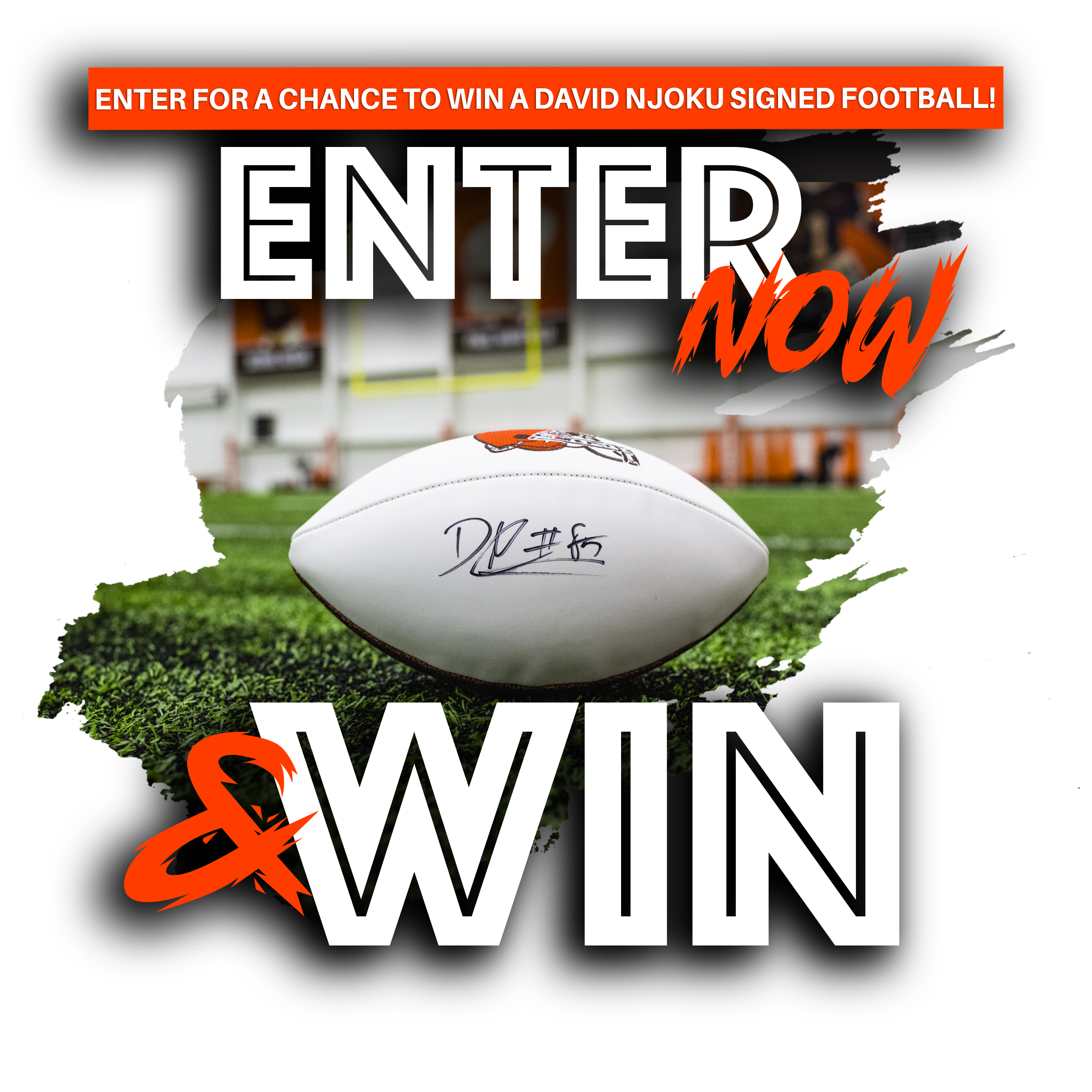 David Njoku Autographed Football Sweepstakes