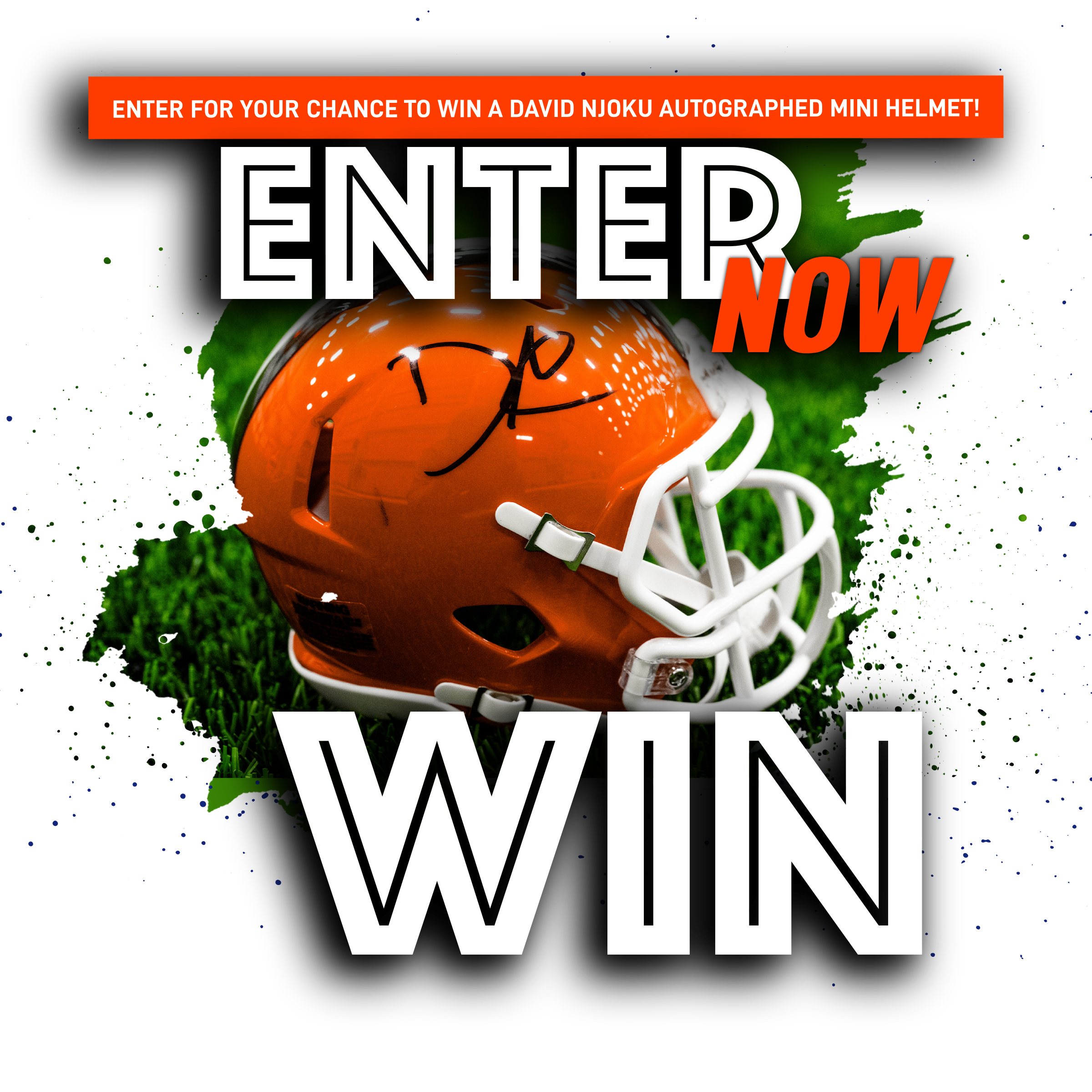 David Njoku Autographed Mini Helmet Sweepstakes