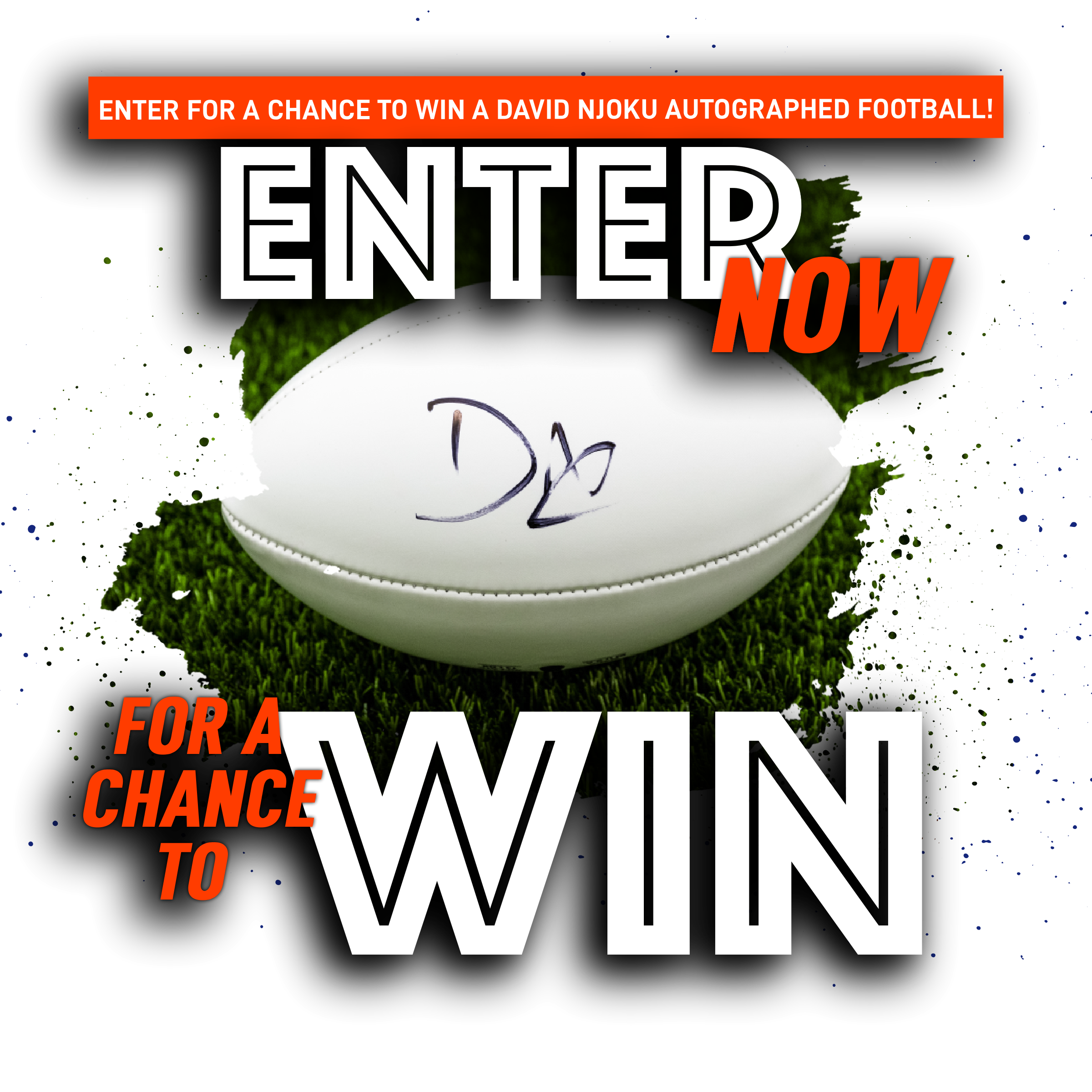 David Njoku Autographed Football Sweepstakes