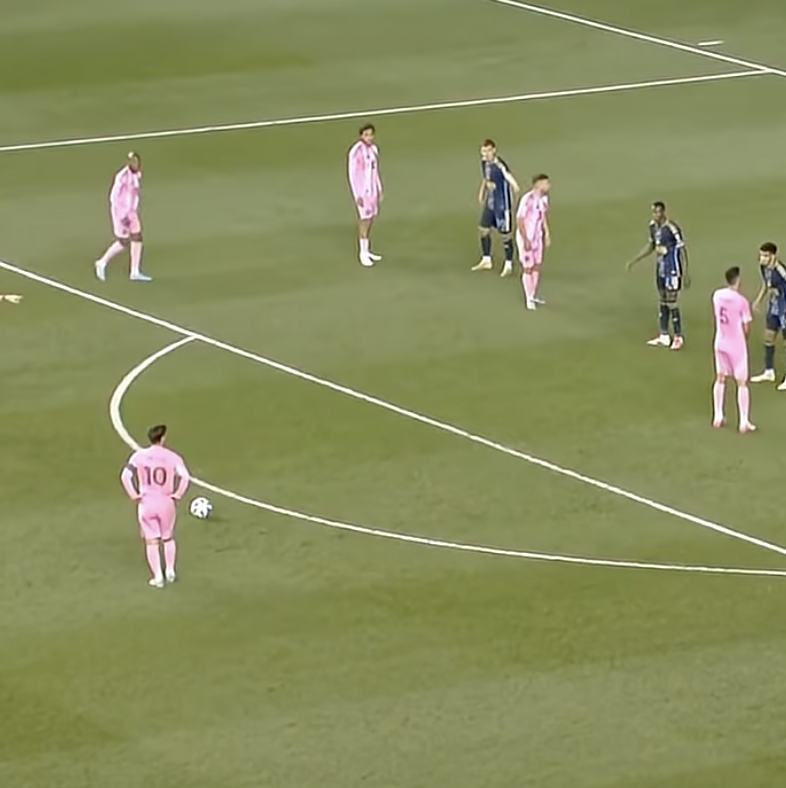 Messi freekick goal vs Philly
