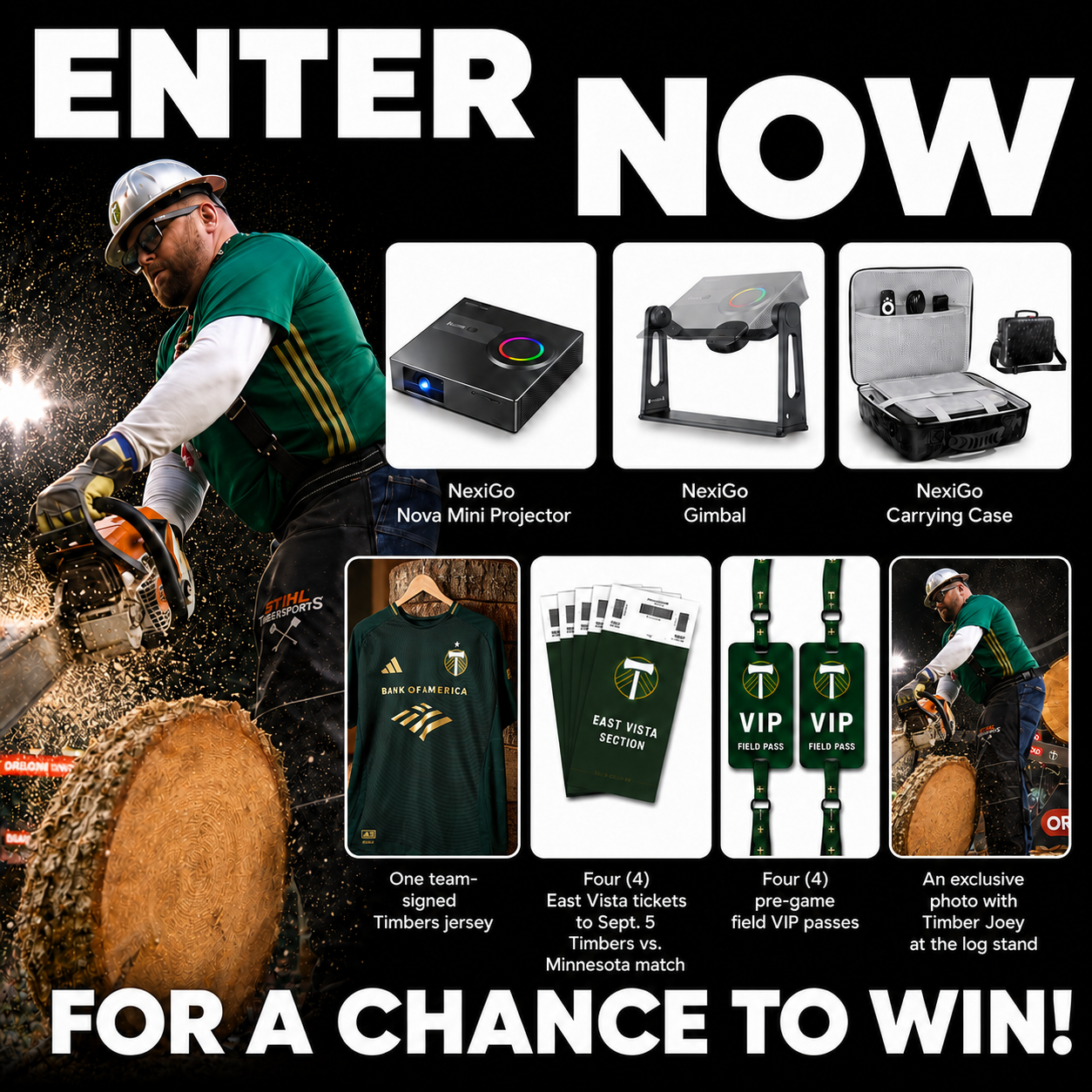 Nexigo x Timber Sweepstakes