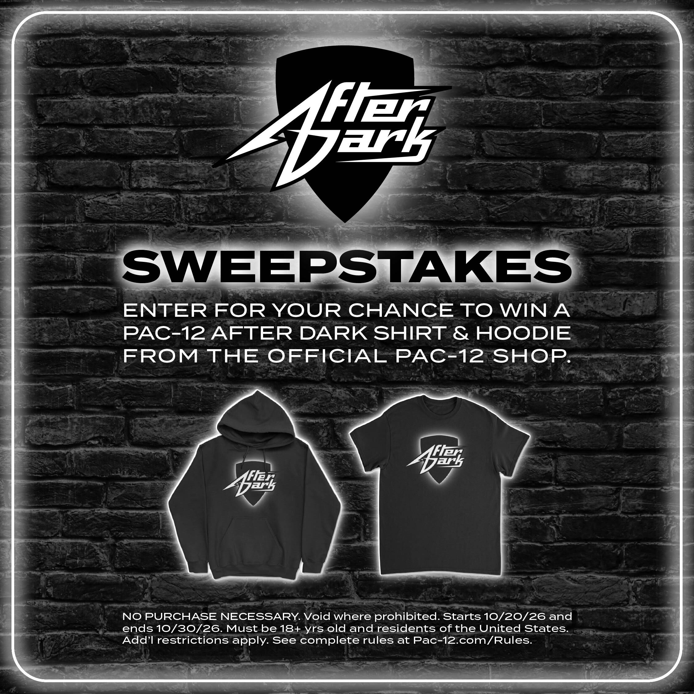 Pac-12 After Dark Merchandise Sweepstakes