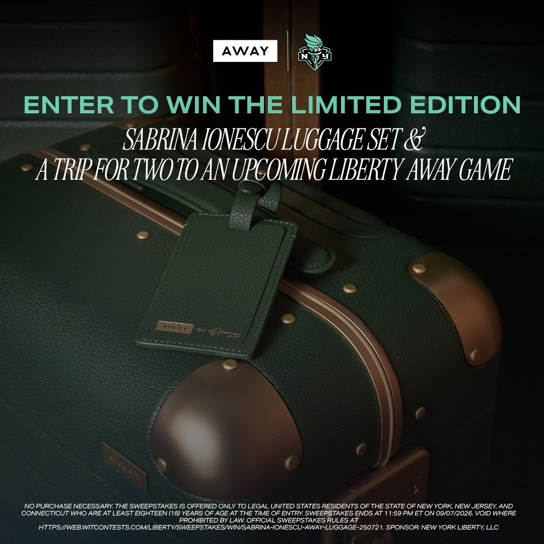 SABRINA IONESCU AWAY LUGGAGE SET GIVEAWAY