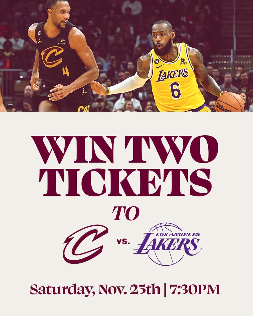 Cavs vs. Lakers Tickets Sweeps