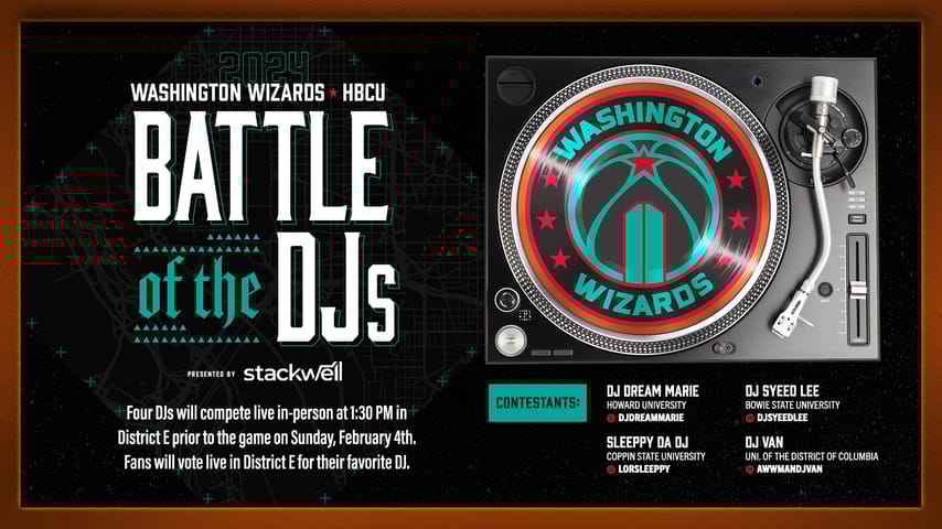 Washington Wizards 2024 HBCU Battle of the DJs × Stackwell